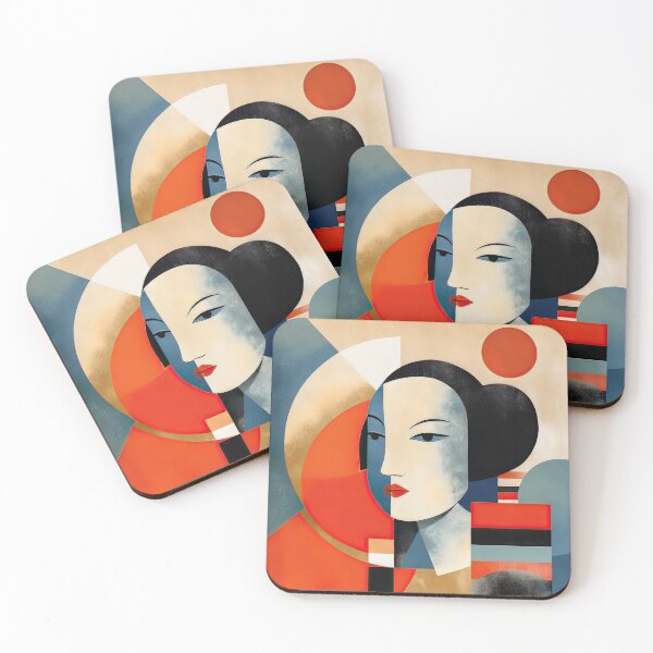 Item preview, Explore Simplistic & Minimalistic Japanese Geisha Portraits with a Majestic Touch designed and sold by ArtificialGenes.