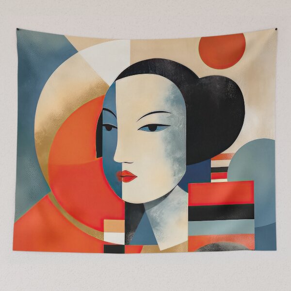 Item preview, Explore Simplistic & Minimalistic Japanese Geisha Portraits with a Majestic Touch designed and sold by ArtificialGenes.