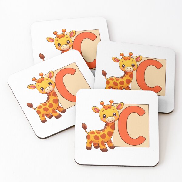 Item preview, Giraffe Monogram Letter C designed and sold by Coffee Lifestyle.