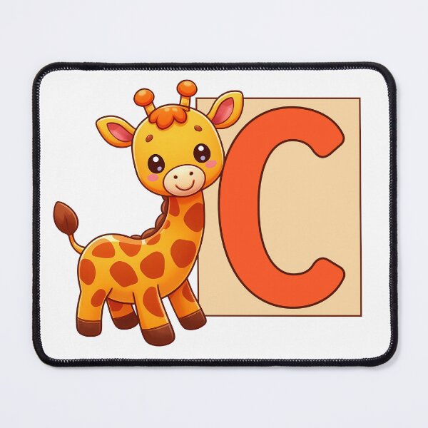 Item preview, Giraffe Monogram Letter C designed and sold by Lyssarien.