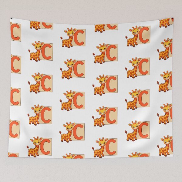 Item preview, Giraffe Monogram Letter C designed and sold by Coffee Lifestyle.