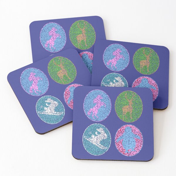 Item preview, Unicorn, deer, rabbit, penguin, splash dot effect, shadow figure designed and sold by CreaVisArt.