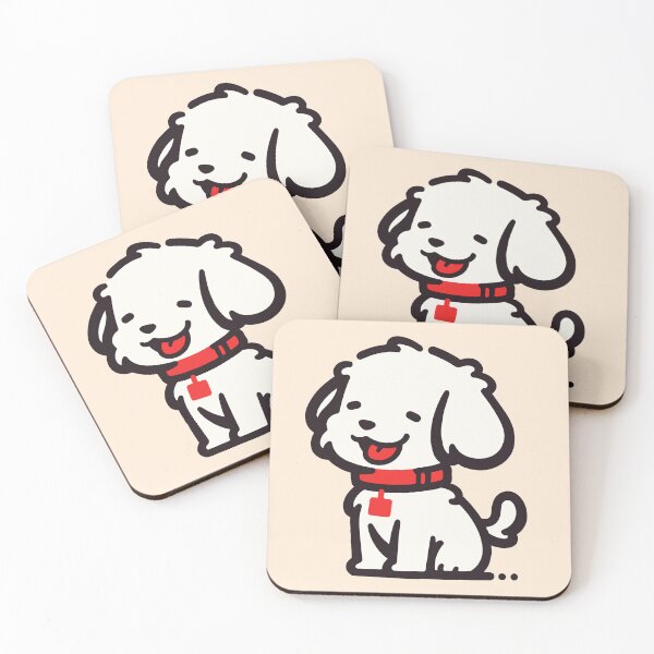 Item preview, Minimalist Fluffy Dog Cute Cartoon Art  designed and sold by JadesignFang.