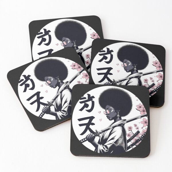 Item preview, cute afro girl katana sakura designed and sold by IAPICTURE.