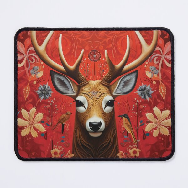 Item preview, Magestic Deer Floral Print designed and sold by poshprintlab.