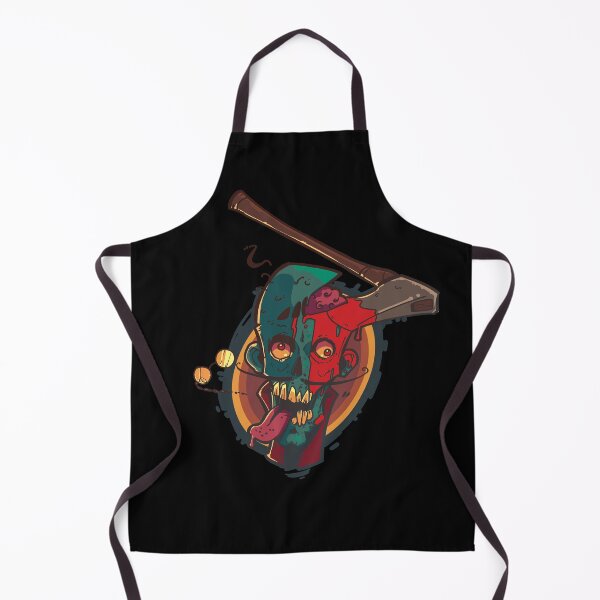 Item preview, Halloween Zombie Head with an ax in its head designed and sold by EYESORE ART.