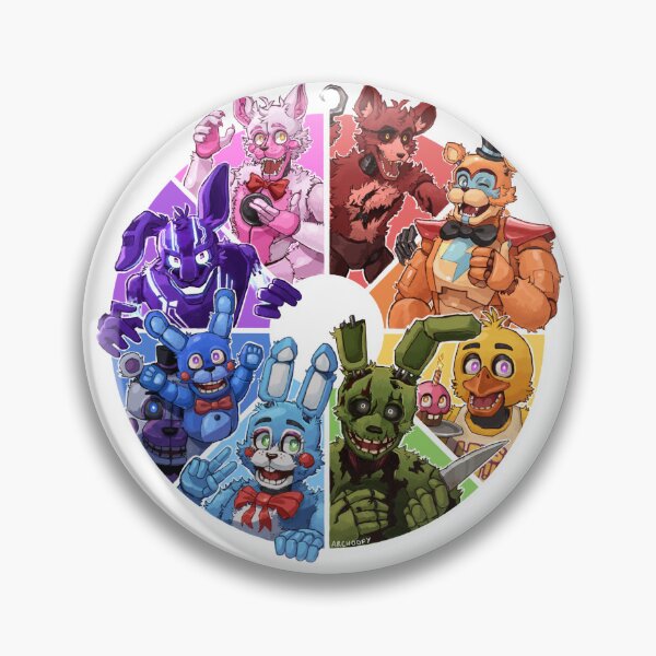 Item preview, fnaf animatronic colour wheel designed and sold by archooopy.
