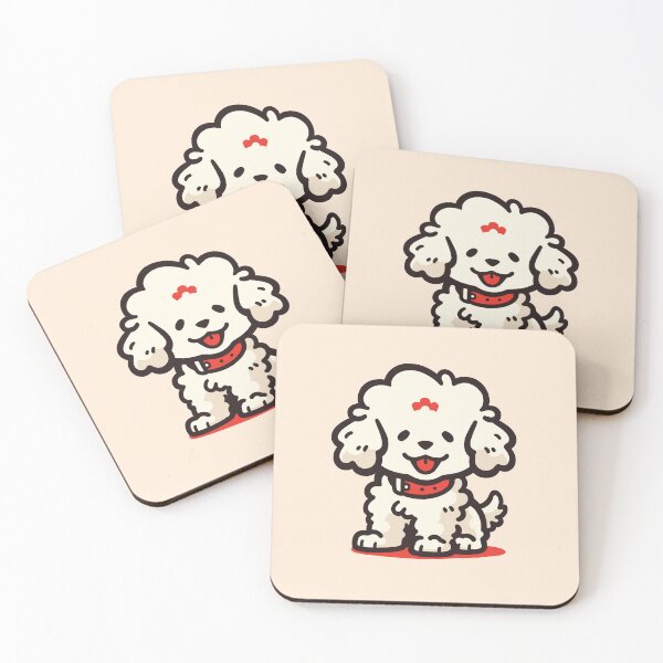 Item preview, Minimalist Fluffy Dog Cute Cartoon Art  designed and sold by JadesignFang.