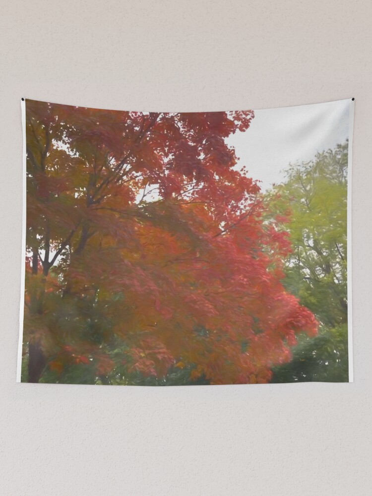 Thumbnail 2 of 3, Tapestry, Maple Tree In October designed and sold by bloomingvine.