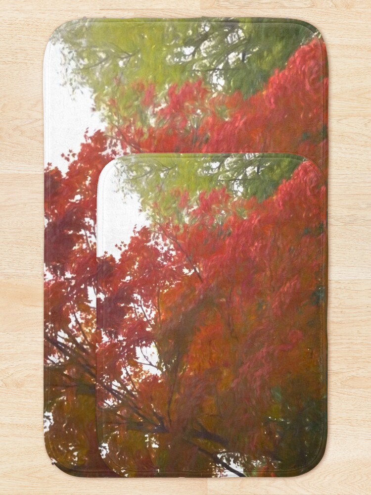 Thumbnail 5 of 6, Bath Mat, Maple Tree In October designed and sold by bloomingvine.