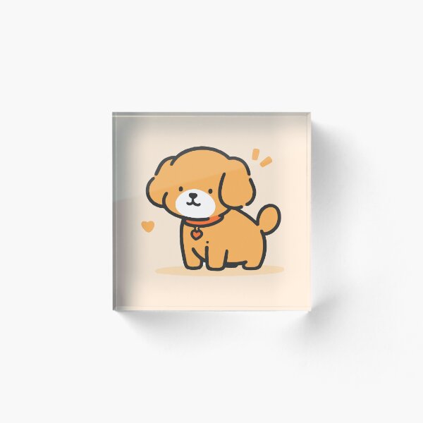 Item preview, Minimalist Fluffy Dog Cute Cartoon Art  designed and sold by JadesignFang.