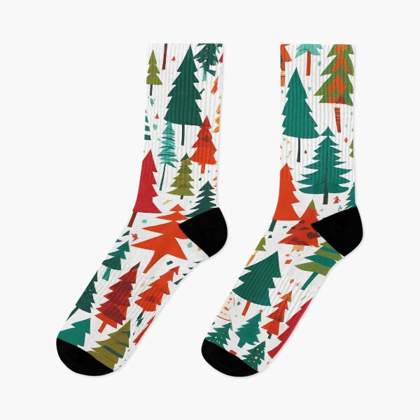Item preview, Colorful pattern of christmas trees designed and sold by twisted-dot.