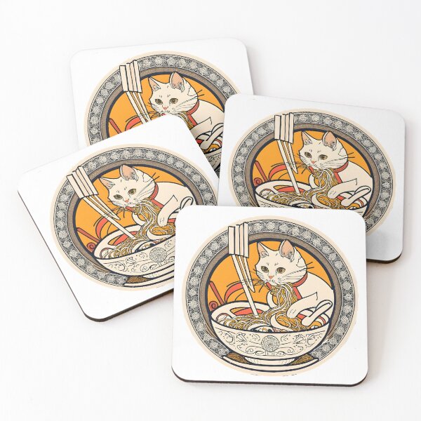 Item preview, Cat enjoying ramen  designed and sold by shaiyakeisky.