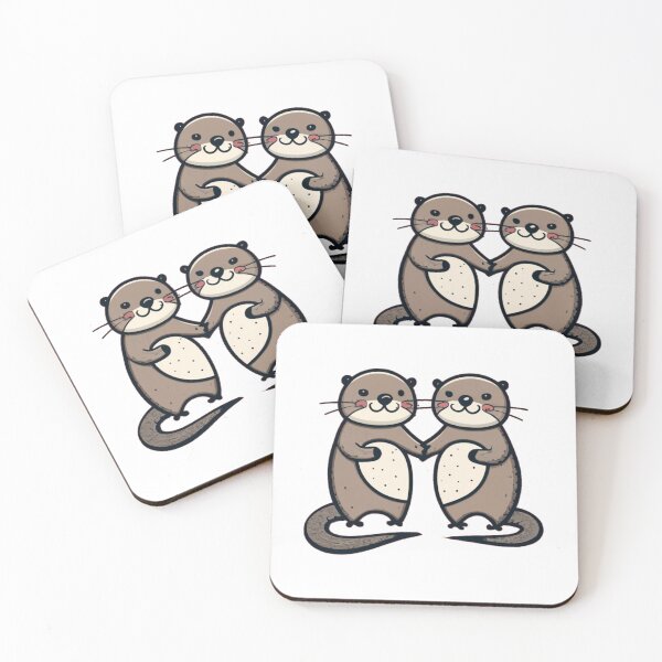 Item preview, Otters holding hands designed and sold by PawelNature.