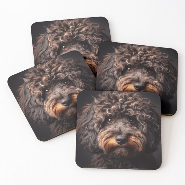 Item preview, Brown Cockapoo Dog Portrait  designed and sold by fatbanana.