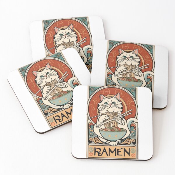 Item preview, Cat enjoying ramen  designed and sold by shaiyakeisky.