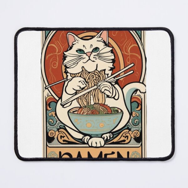 Item preview, Cat enjoying ramen designed and sold by shaiyakeisky.