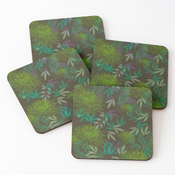 Item preview, Botanical Bliss Big Flowers on Dark green designed and sold by ara-designs.