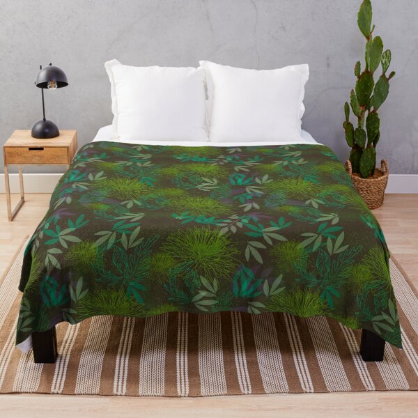 Item preview, Botanical Bliss Big Flowers on Dark green designed and sold by ara-designs.