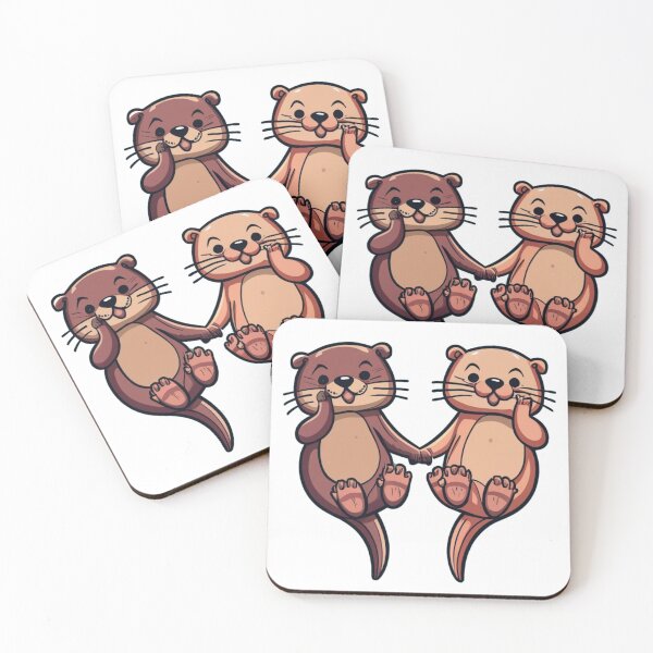Item preview, Otters holding hands designed and sold by PawelNature.