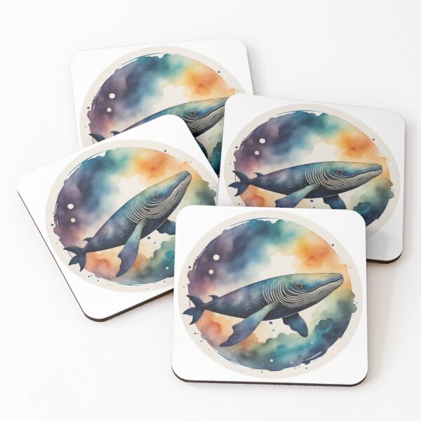 Item preview, Galactic whale in watercolor #2 designed and sold by Qlutique.