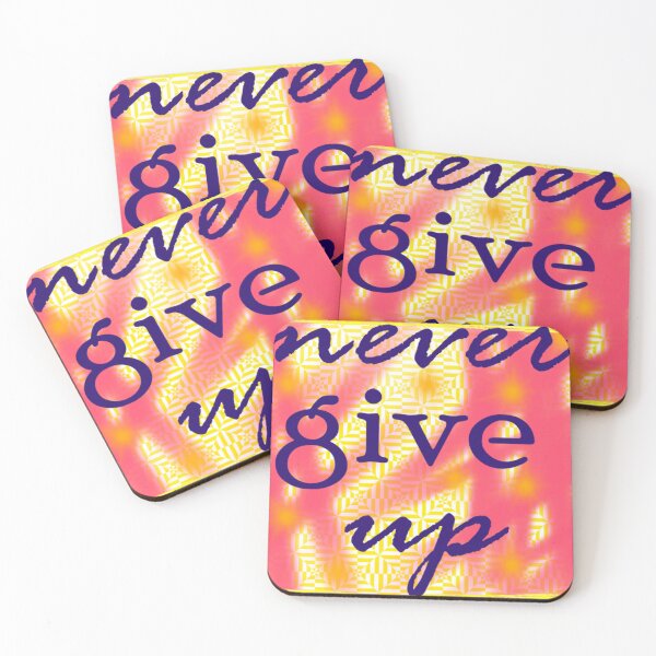 Item preview, never Give Up designed and sold by annesblueart.