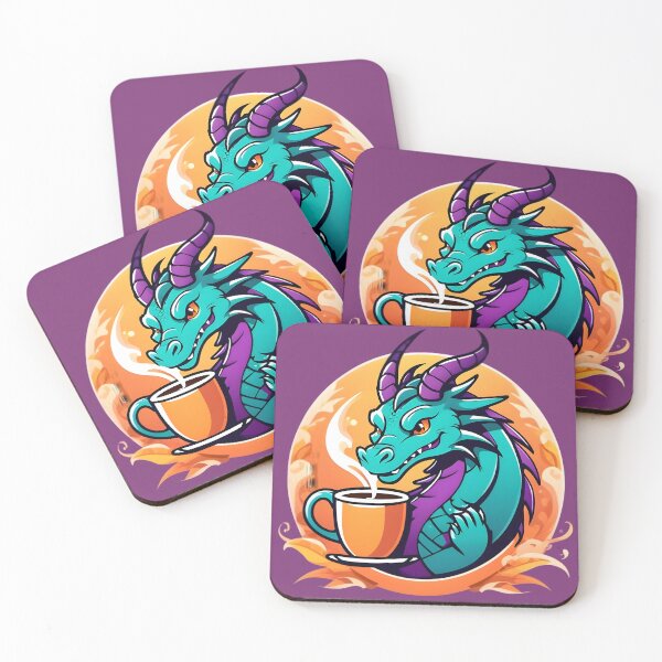 Item preview, Dragon Drinking Hot Coffee designed and sold by Devo07.