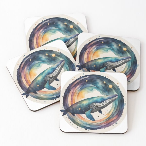 Item preview, Galactic whale in watercolor #3 designed and sold by Qlutique.