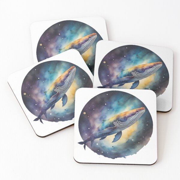 Item preview, Galactic whale in watercolor #4 designed and sold by Qlutique.