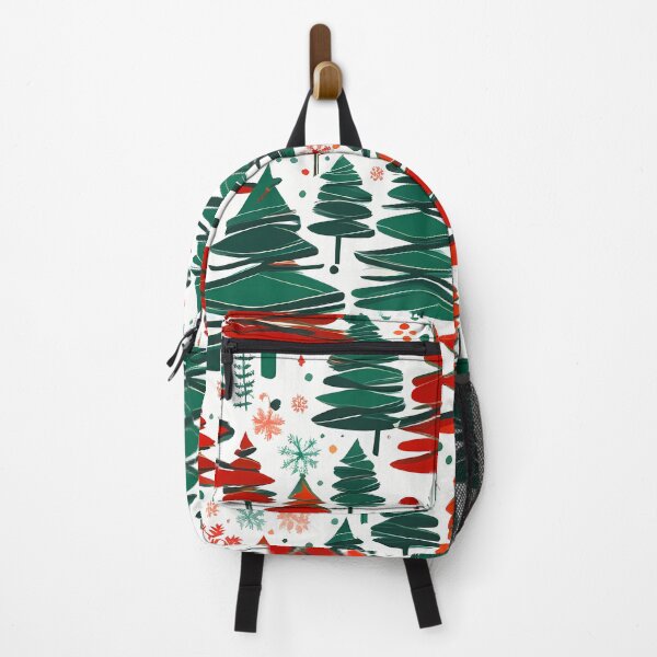 Item preview, Christmas pattern full of red and green christmas trees designed and sold by twisted-dot.