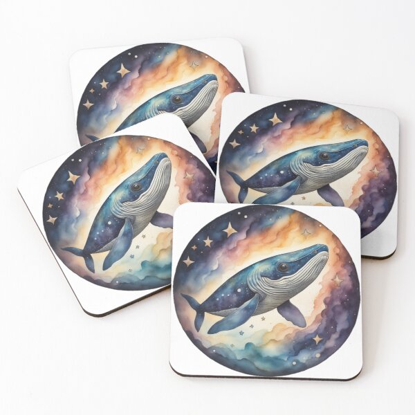Item preview, Galactic whale in watercolor #5 designed and sold by Qlutique.