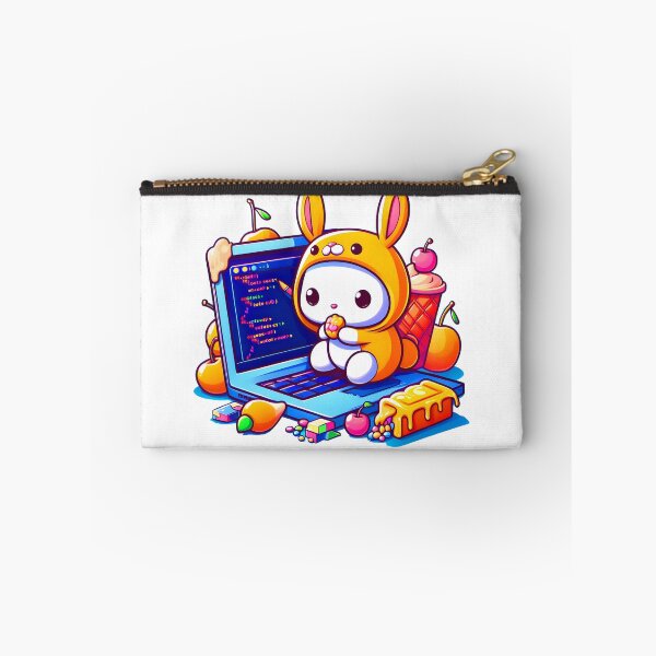 Item preview, Cute Rabbit And Computer designed and sold by risingdigitall.
