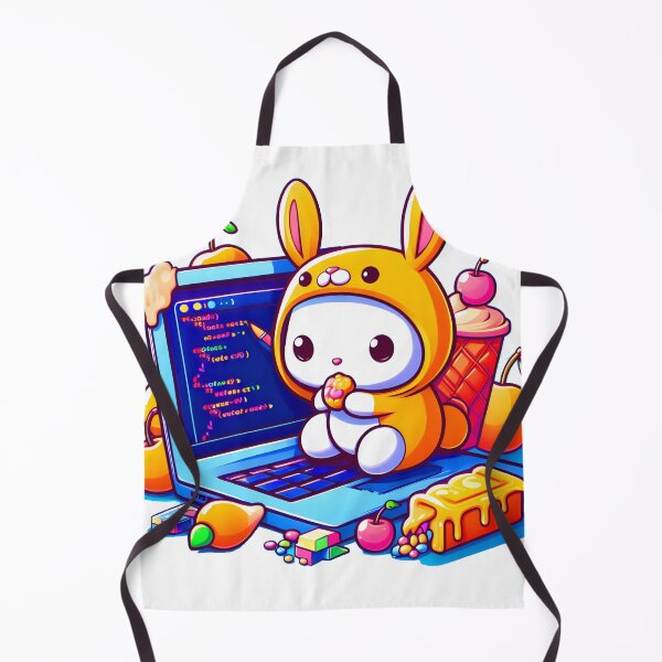 Item preview, Cute Rabbit And Computer designed and sold by risingdigitall.