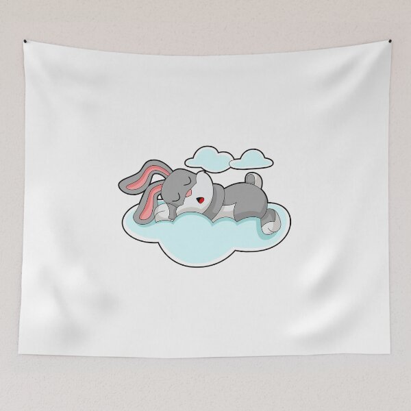Item preview, Rabbit Sleeping Clouds designed and sold by Snabdesign84.
