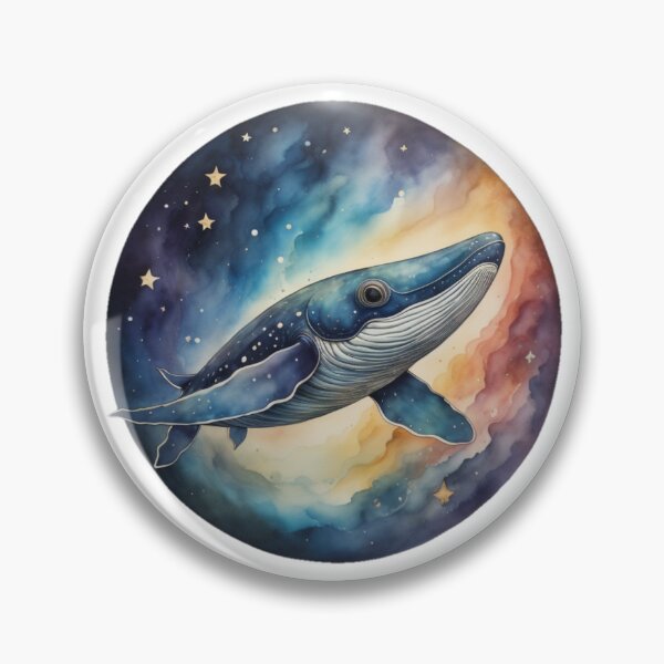 Item preview, Galactic whale in watercolor #7 designed and sold by Qlutique.