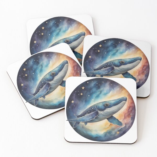 Item preview, Galactic whale in watercolor #7 designed and sold by Qlutique.