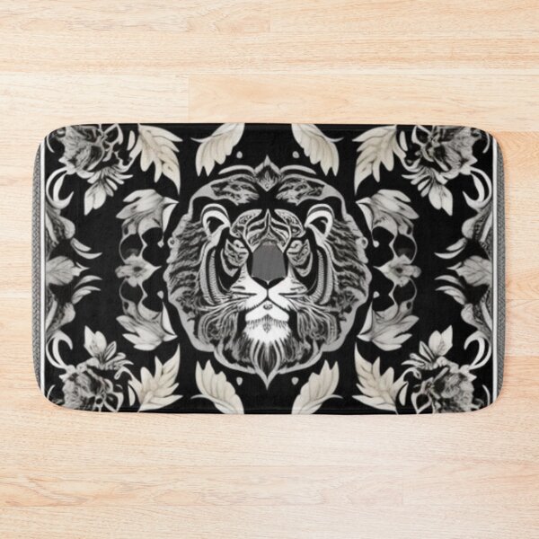 Item preview, Silver and black Persian tiger design  designed and sold by Roxburylane.
