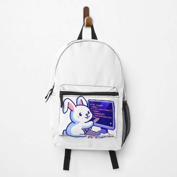 Item preview, Cute Rabbit Writes code with pen designed and sold by risingdigitall.