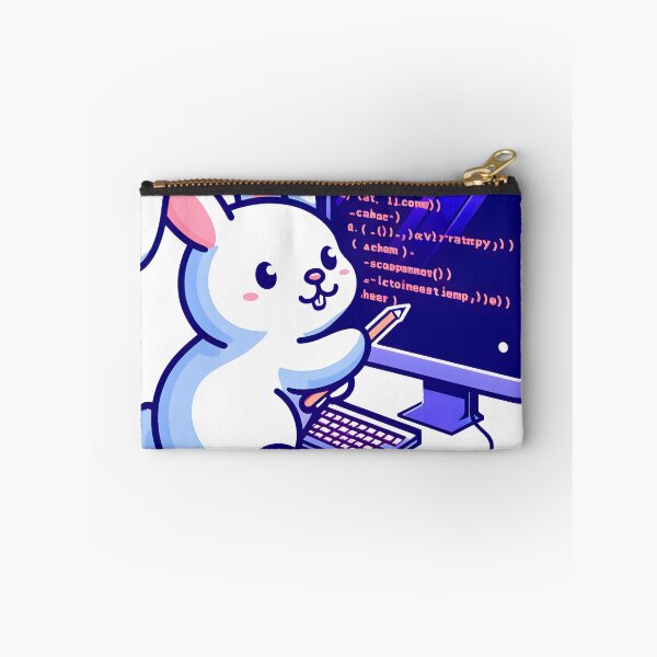 Item preview, Cute Rabbit Writes code with pen designed and sold by risingdigitall.