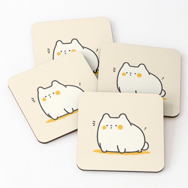 Item preview, Minimalist Fluffy Cat Cute Cartoon Art  designed and sold by JadesignFang.