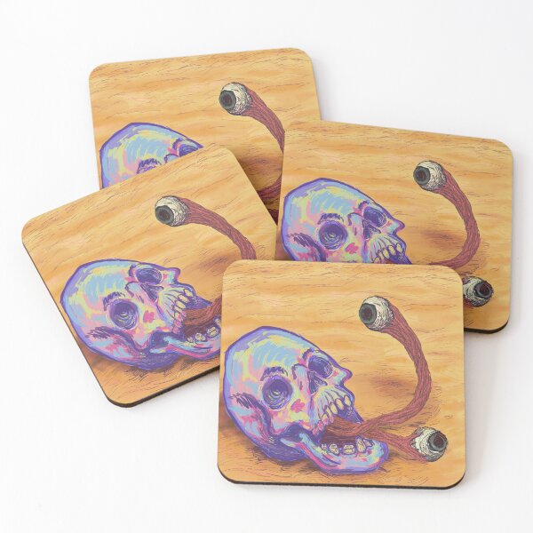 Item preview, Skull barfing eyes on sand designed and sold by maybe-mara.