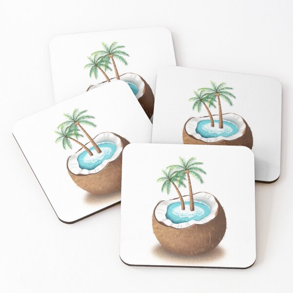 Item preview, Coconut Island and Tropical Palm Trees designed and sold by LJArtworkDesign.