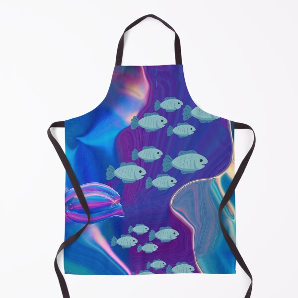 Item preview, Blue Fish in the ocean pattern designed and sold by TheRightHonMP.