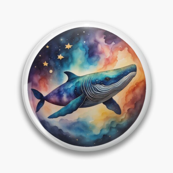 Item preview, Galactic whale in watercolor #9 designed and sold by Qlutique.