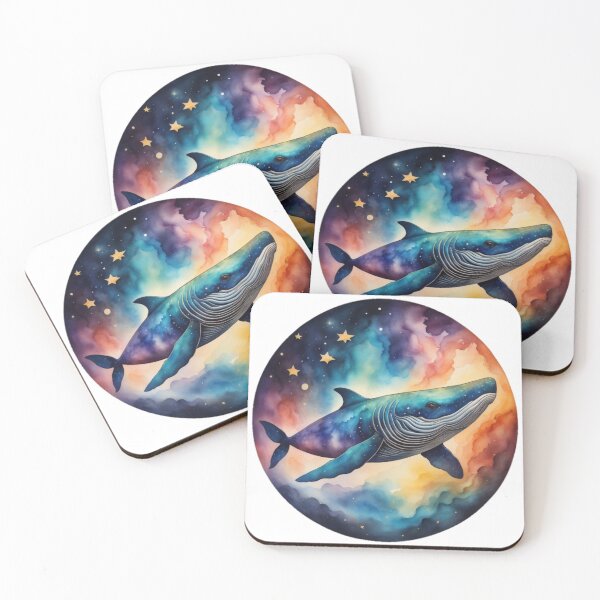 Item preview, Galactic whale in watercolor #9 designed and sold by Qlutique.