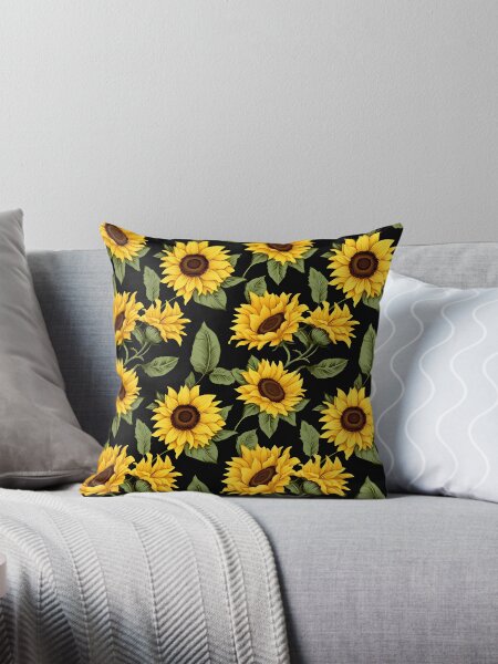 Item preview, Sunflower pattern in black  designed and sold by Pakapaka.