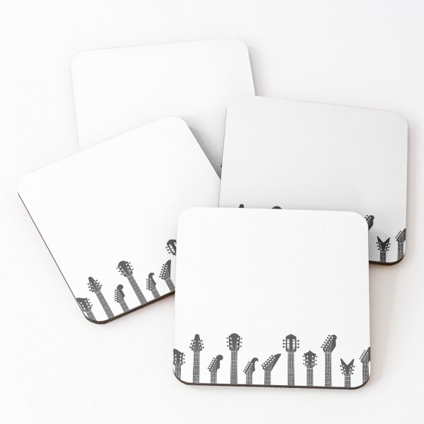 Item preview, BLACK GUITARS White Background Musical Collection designed and sold by LynnieLangArt.