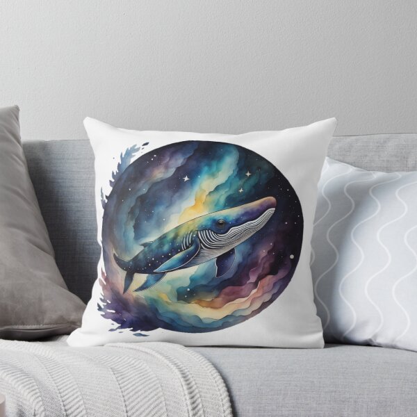 Item preview, Galactic whale in watercolor #10 designed and sold by Qlutique.