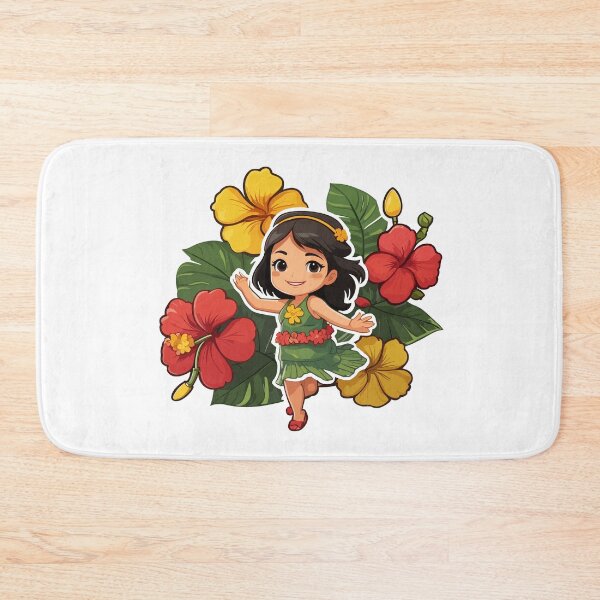 Item preview, Cute Hula Girl in Reggae Colors designed and sold by reggaeartgifts.