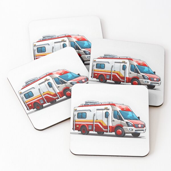 Item preview, Cartoon Style Ambulance Painting Drawing Logo Sticker, wall arts, Art Prints and More designed and sold by Kevin Lou.